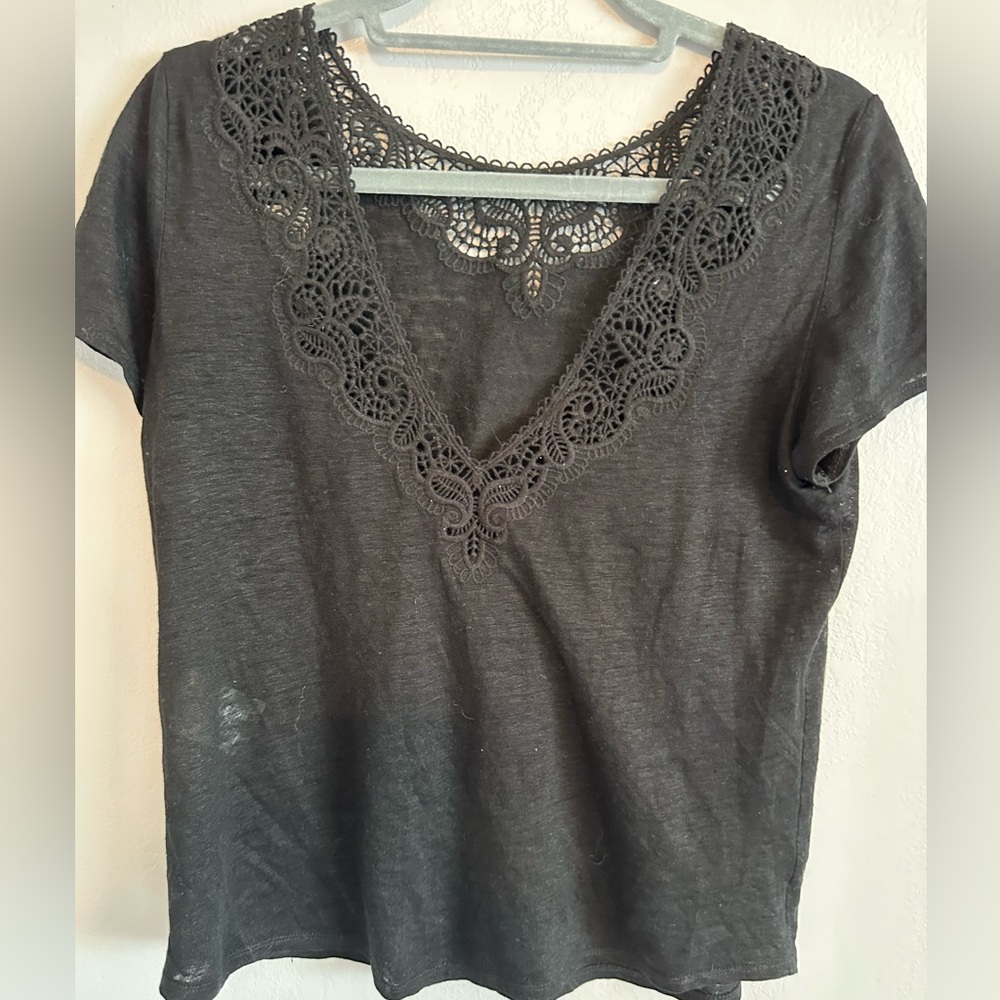 Sezane Mina T-shirt Noir. - Size S